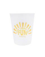 Here Comes The Fun Reusable Stackable Cups with Foil Print