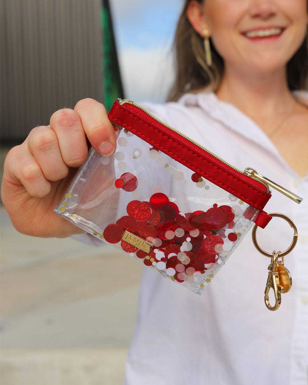 Spirit Squad Confetti Keychain Wallet