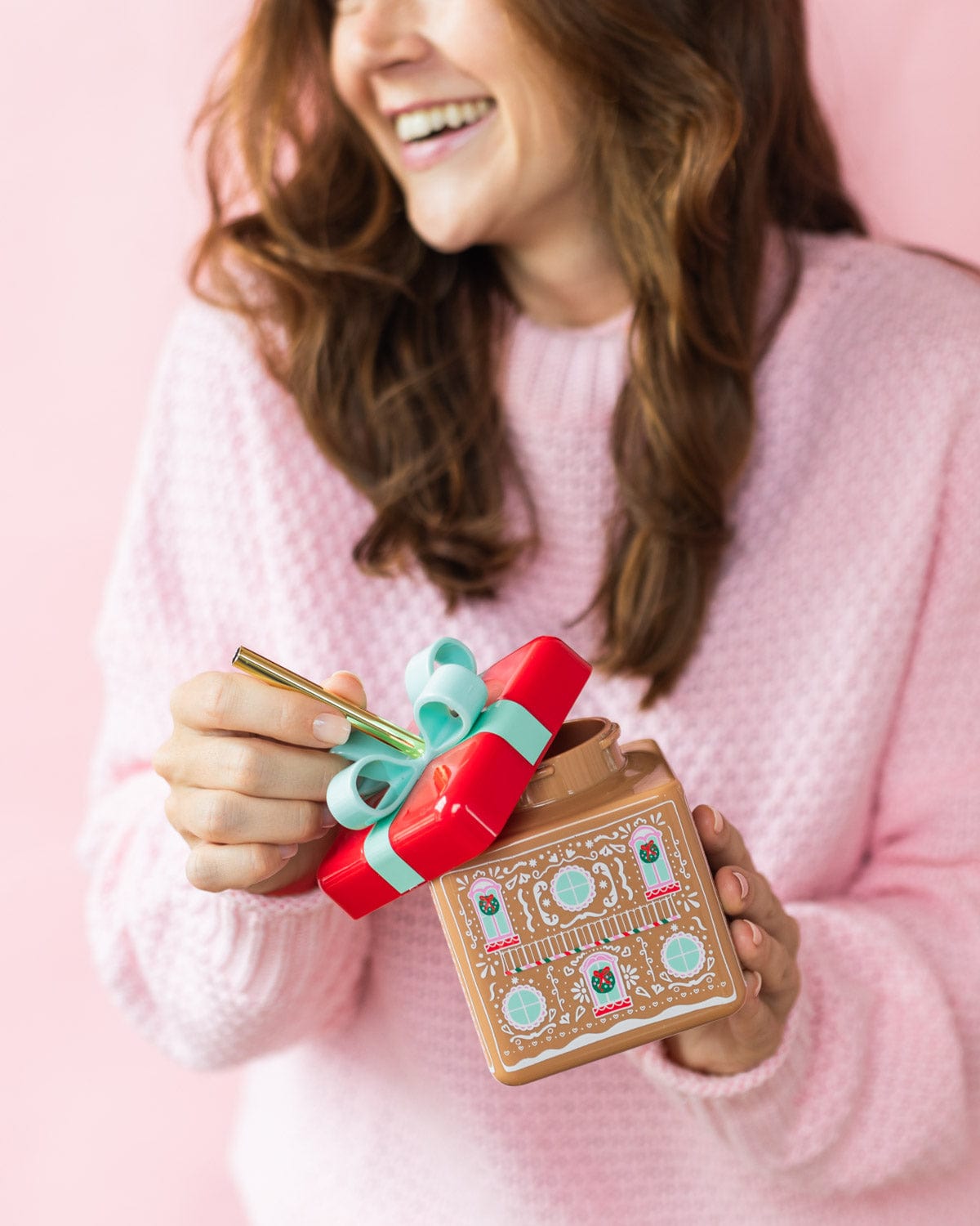 Gingerbread House Holiday Gift Sipper