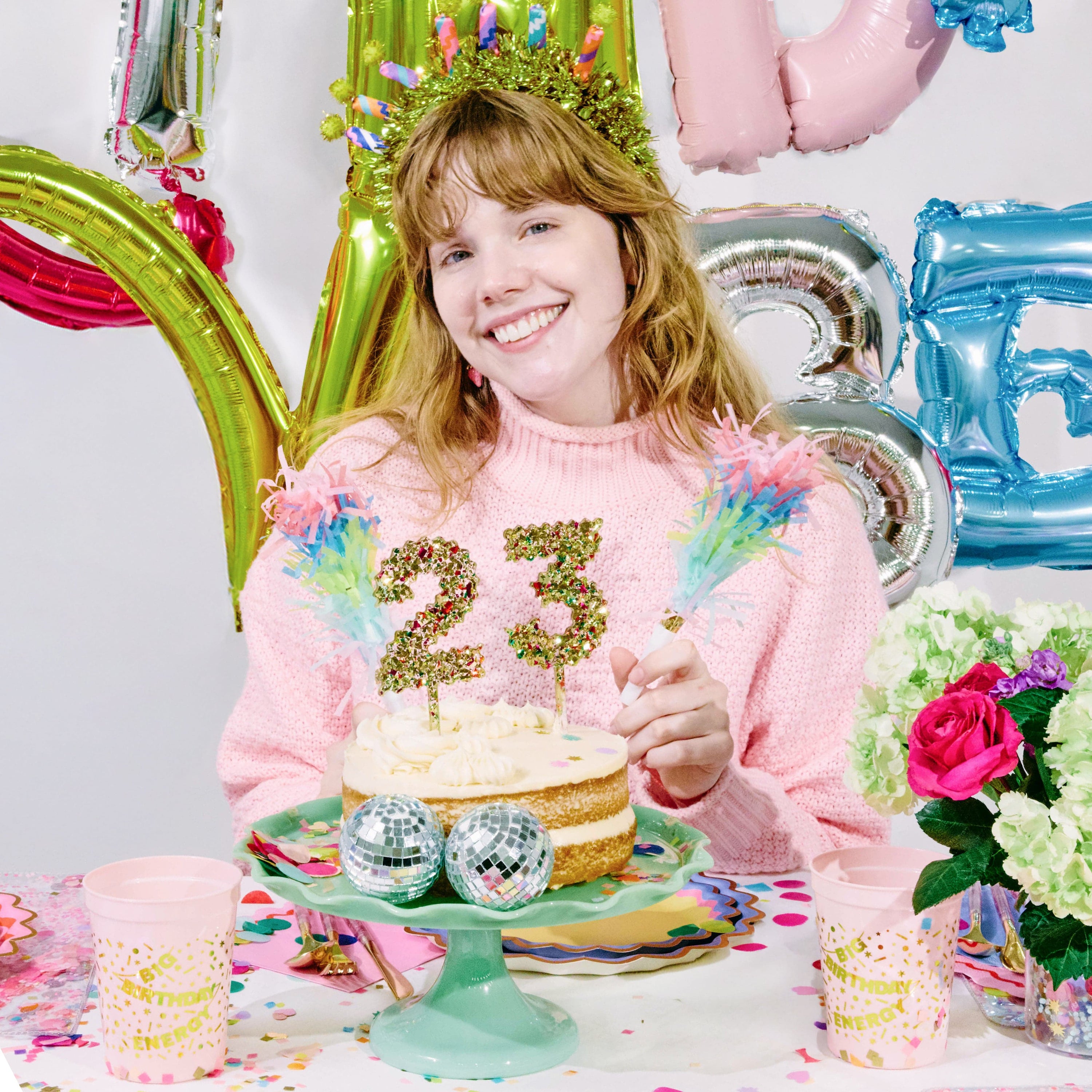 Confetti Number Cake Toppers: 0-9