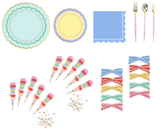 Rainbow Ric Rac Ultimate Party Kit