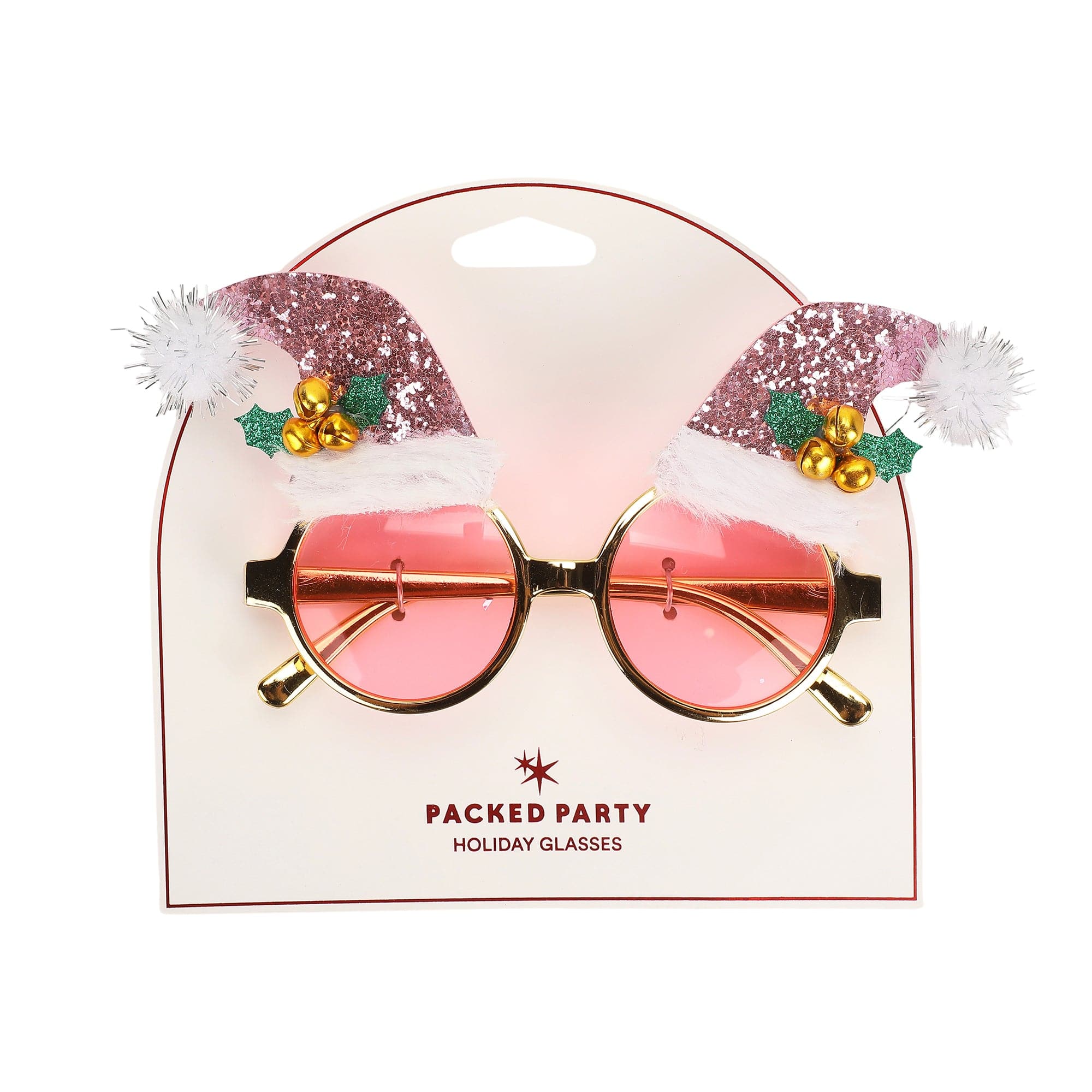 Santa Hat Christmas Novelty Glasses