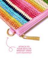 Bring On The Fun Luxe Woven Rainbow Everything Pouch