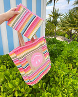 Bring On The Fun Luxe Woven Rainbow Everything Pouch