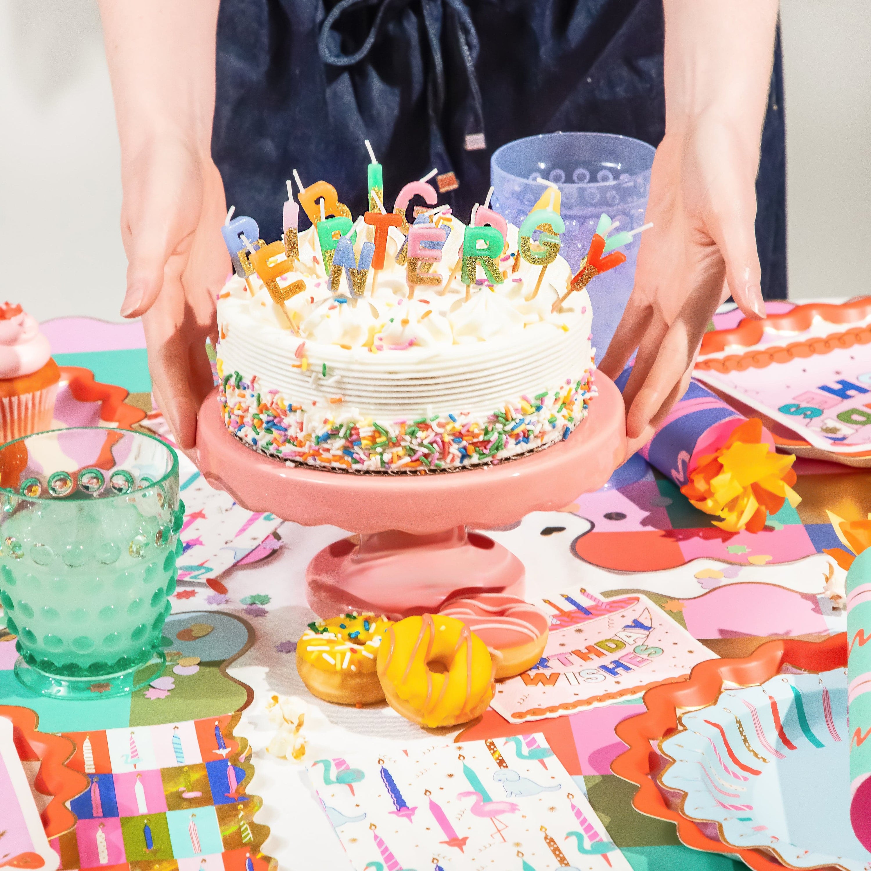 Big Birthday Energy Glitter Birthday Candle Set