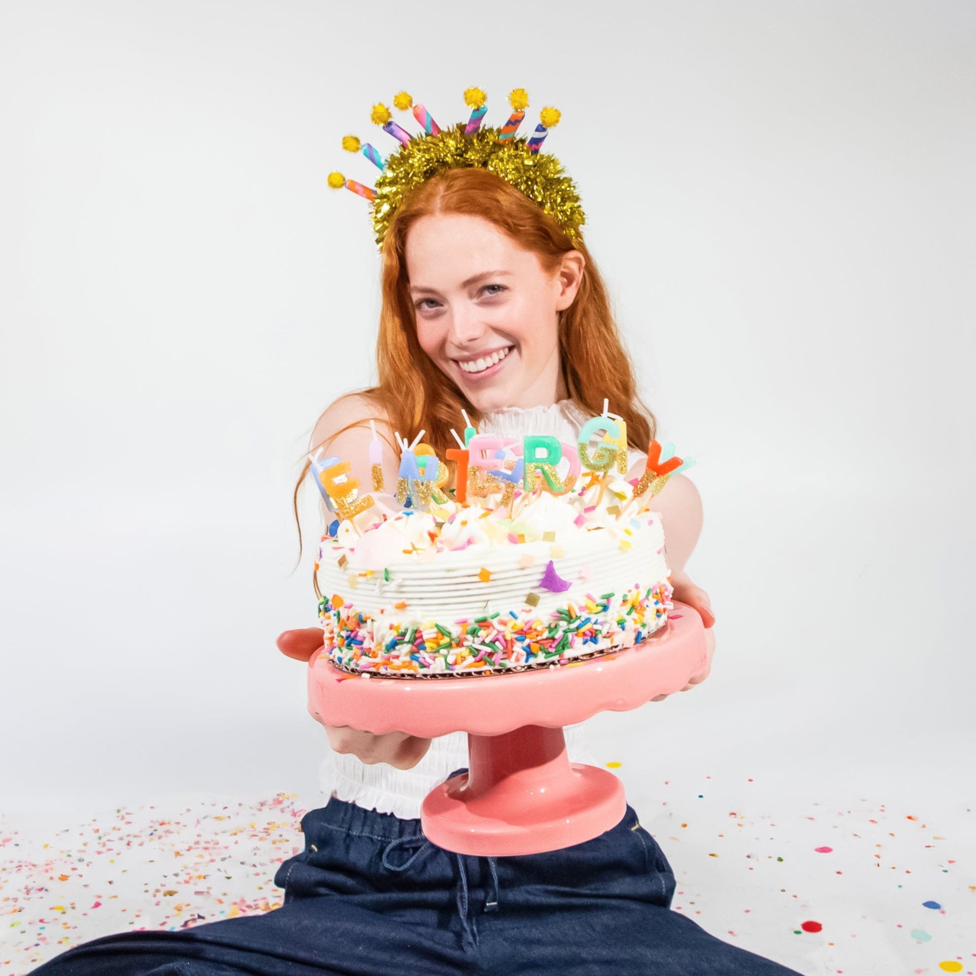 Big Birthday Energy Glitter Birthday Candle Set