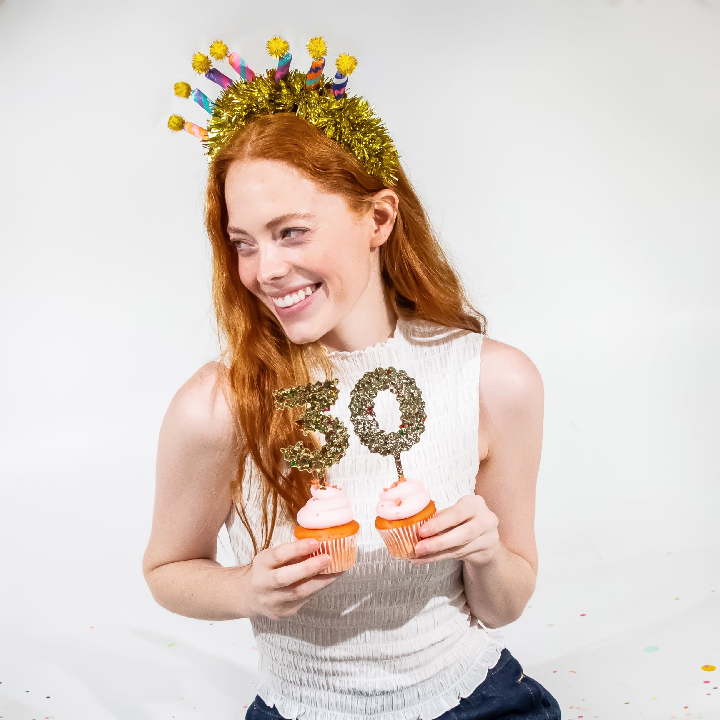 Confetti Number Cake Toppers: 0-9