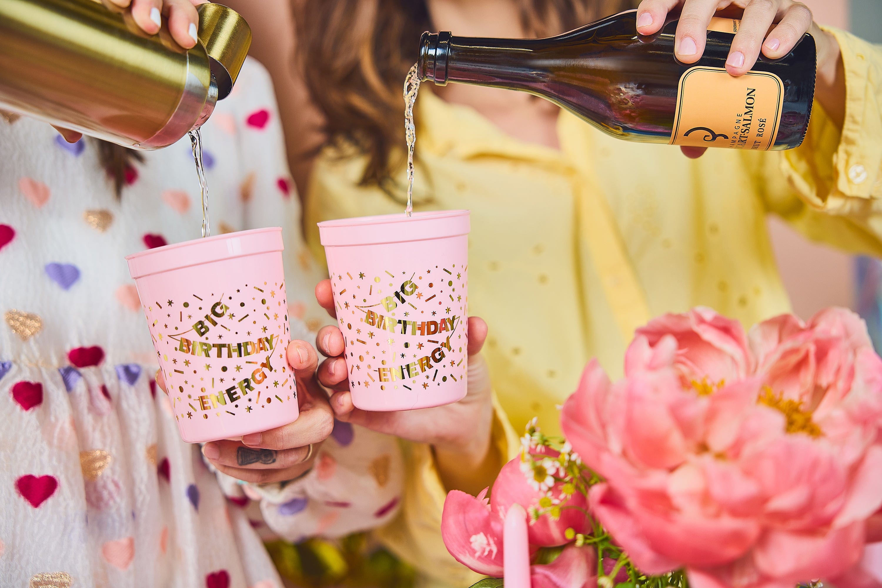 Big Birthday Energy Reusable Party Cups (set of 8)