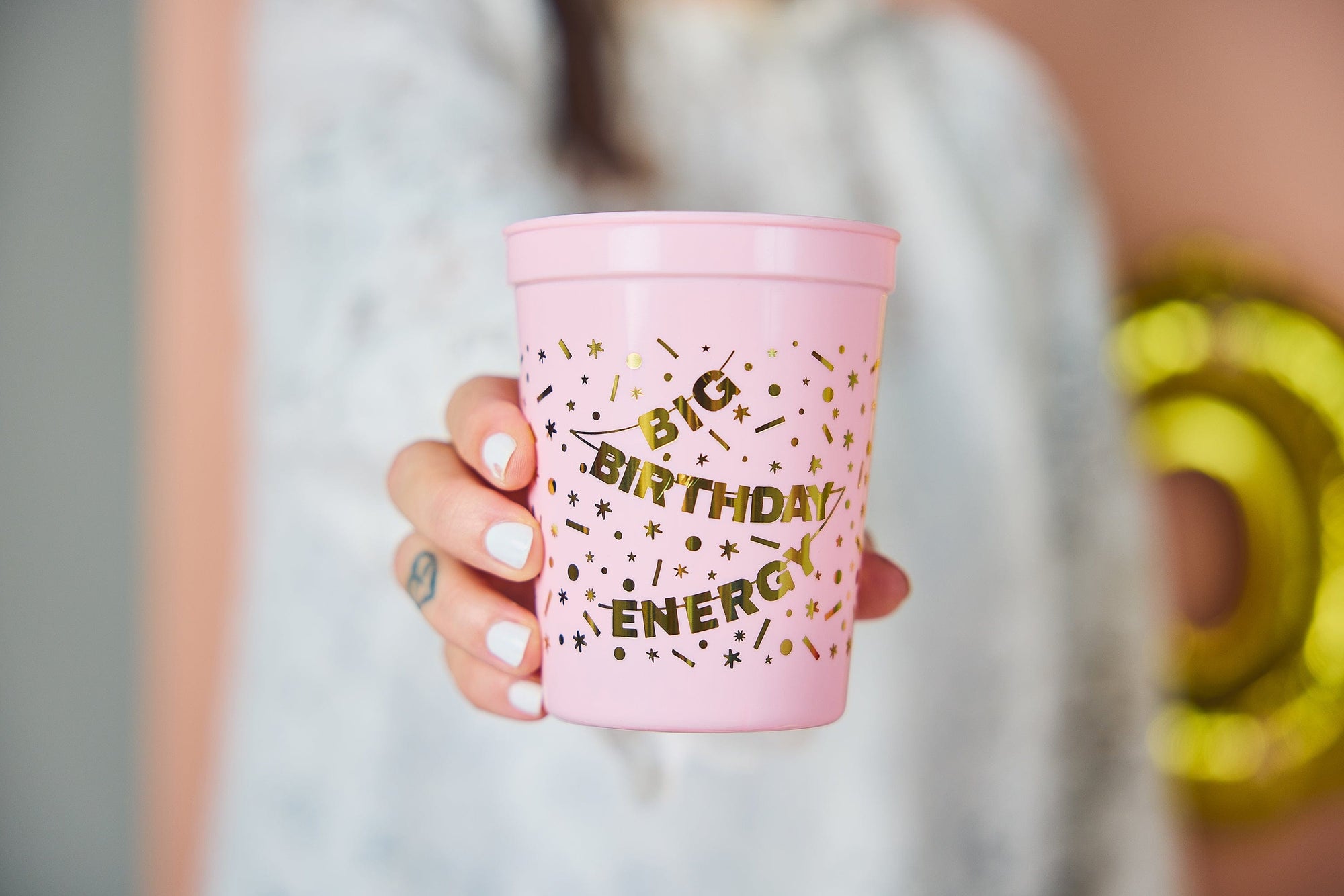 Big Birthday Energy Reusable Party Cups (set of 8)