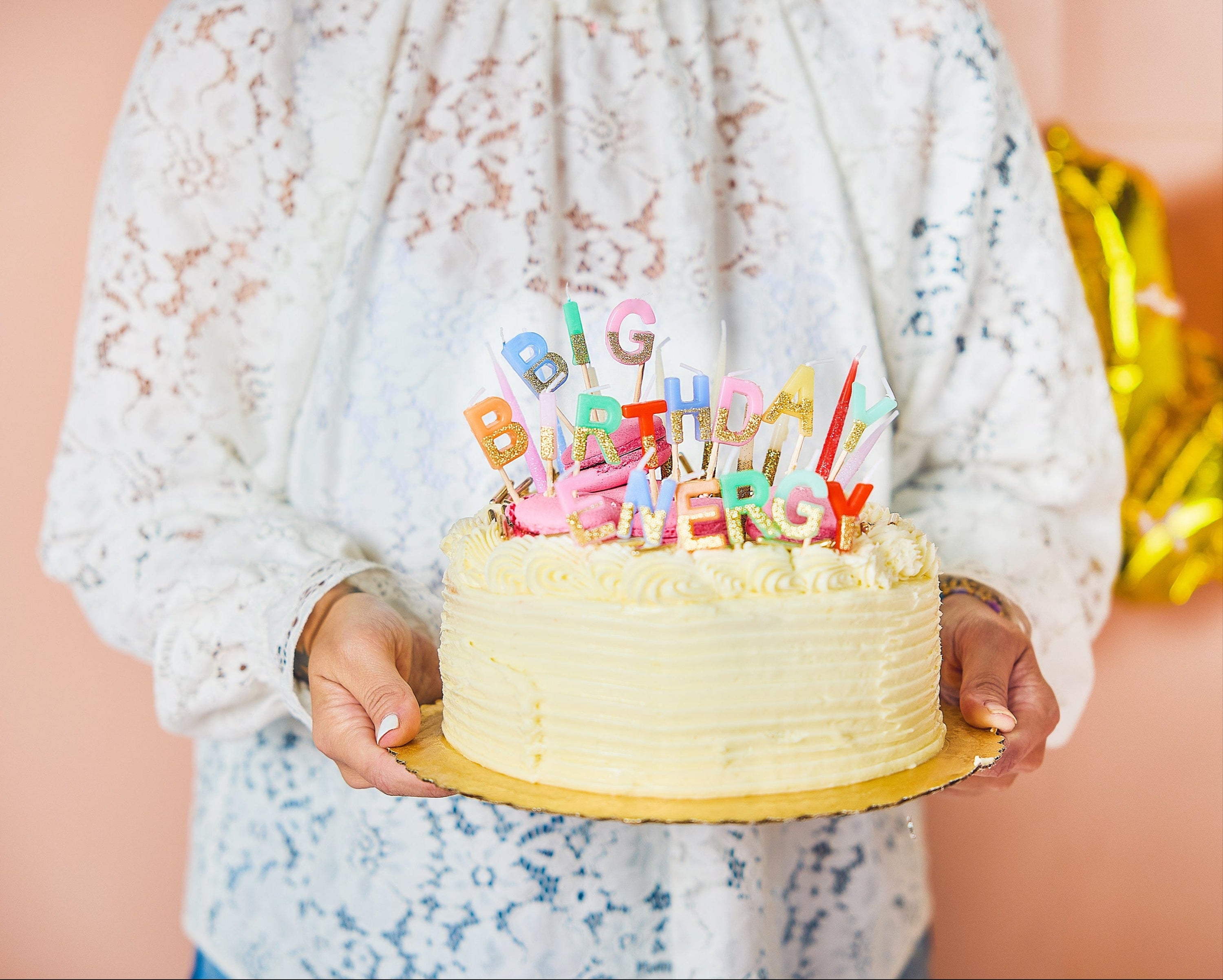 Big Birthday Energy Glitter Birthday Candle Set