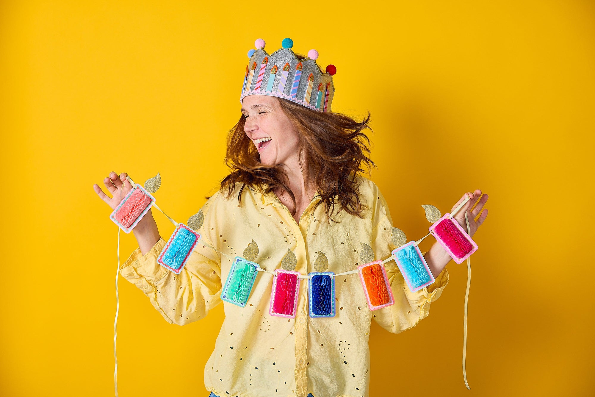 Honeycomb Birthday Candle Banner