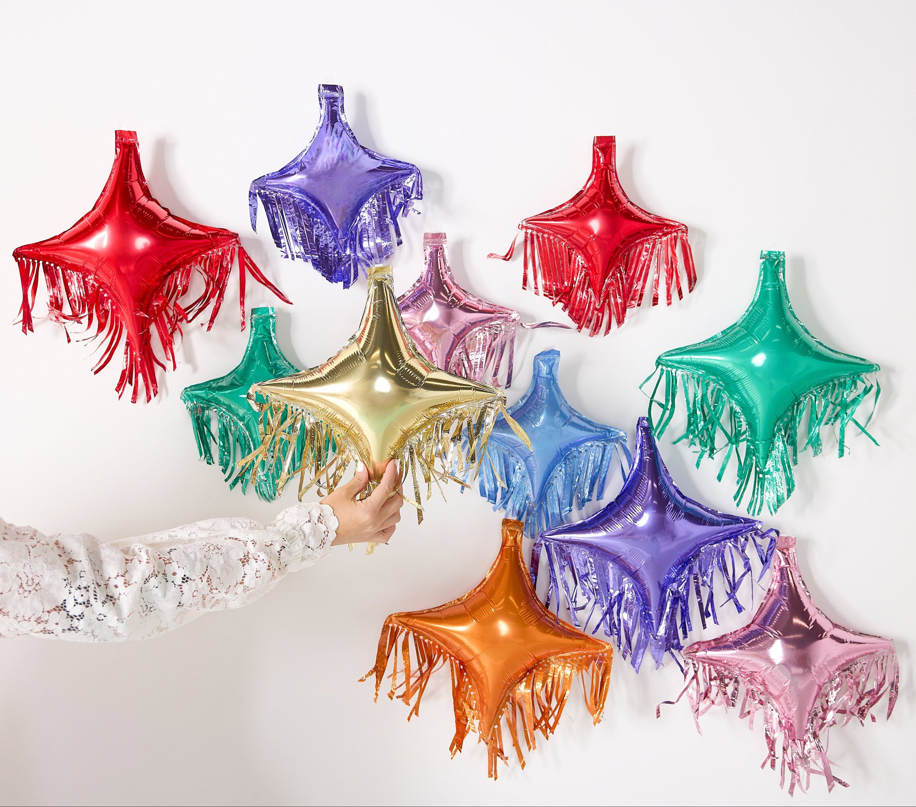 Rainbow Fringe Multicolor Balloon Pack