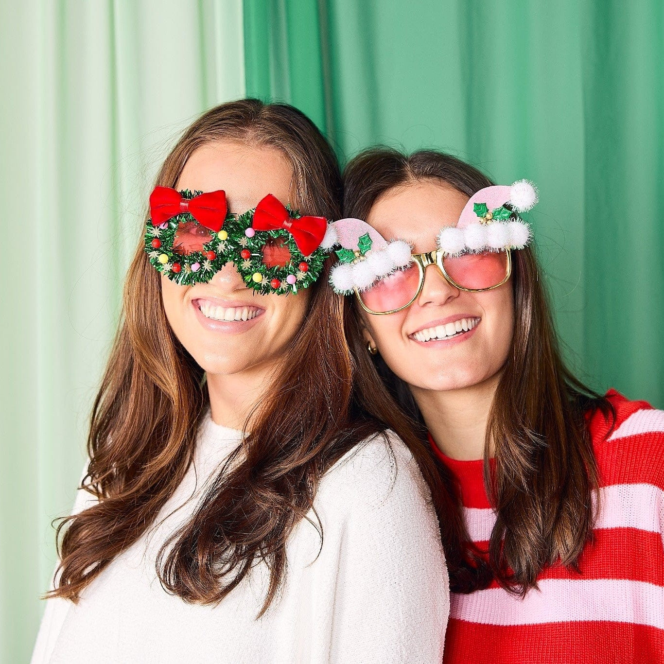 Christmas Wreath Novelty Glasses