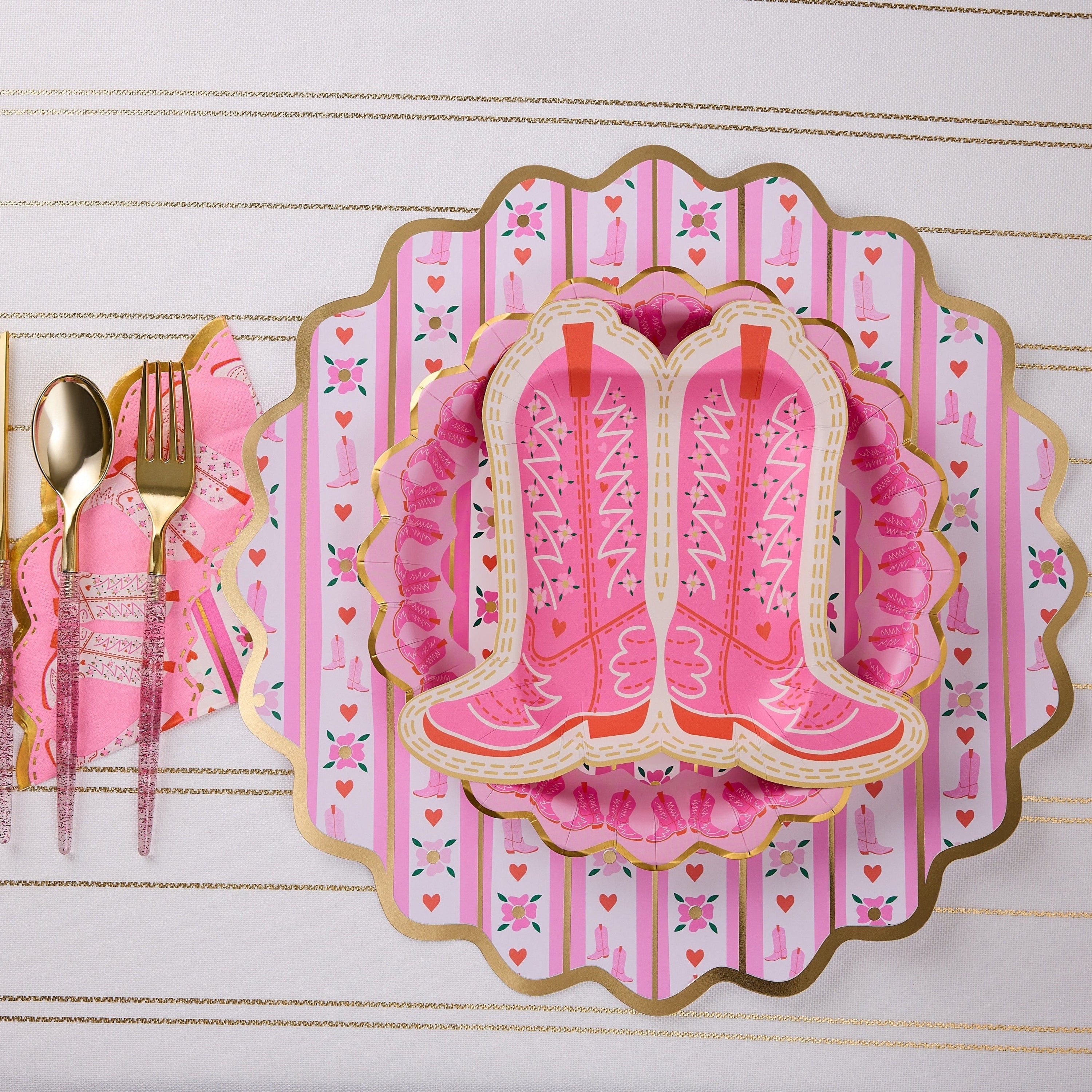 Better With Boots Tableware Party Kit