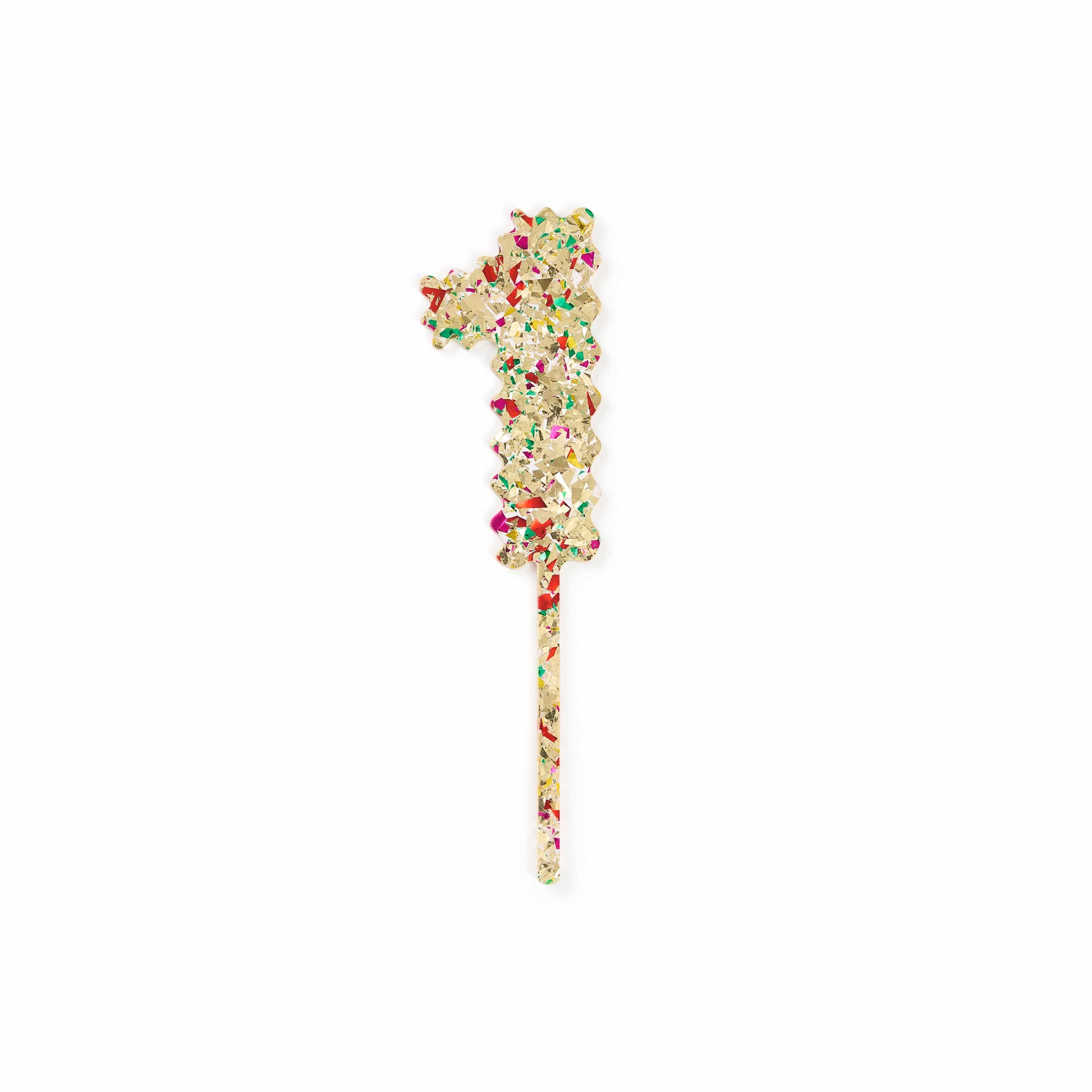 Confetti Number Cake Toppers: 0-9