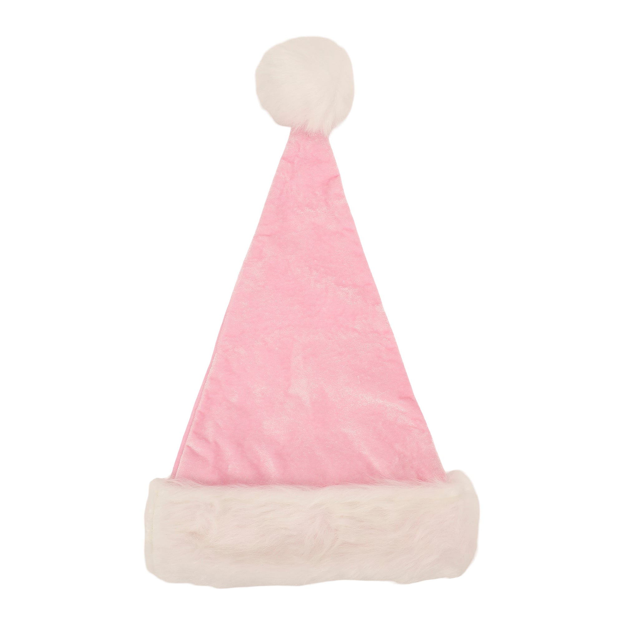 Pink Velvet & Bows Santa Hat