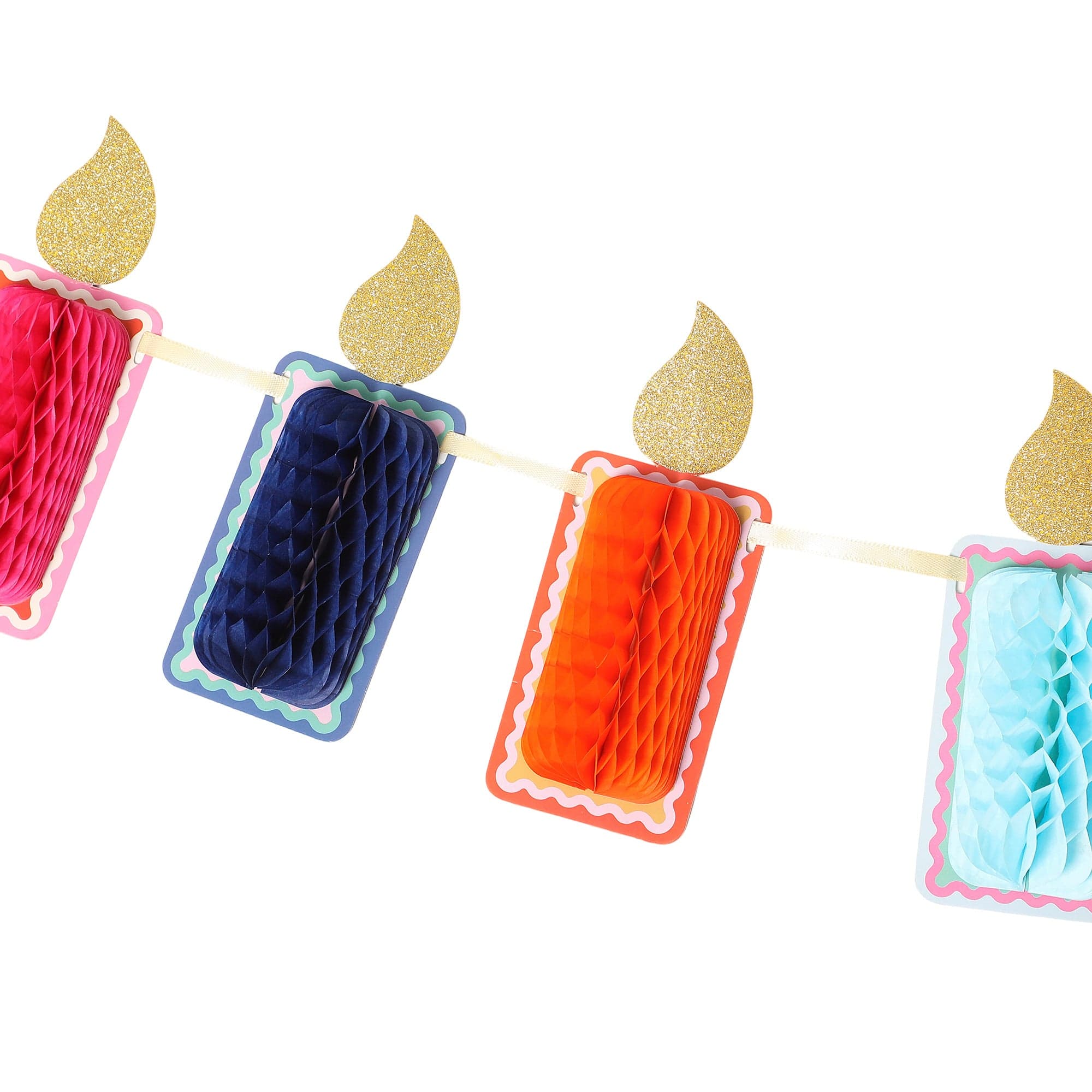 Honeycomb Birthday Candle Banner