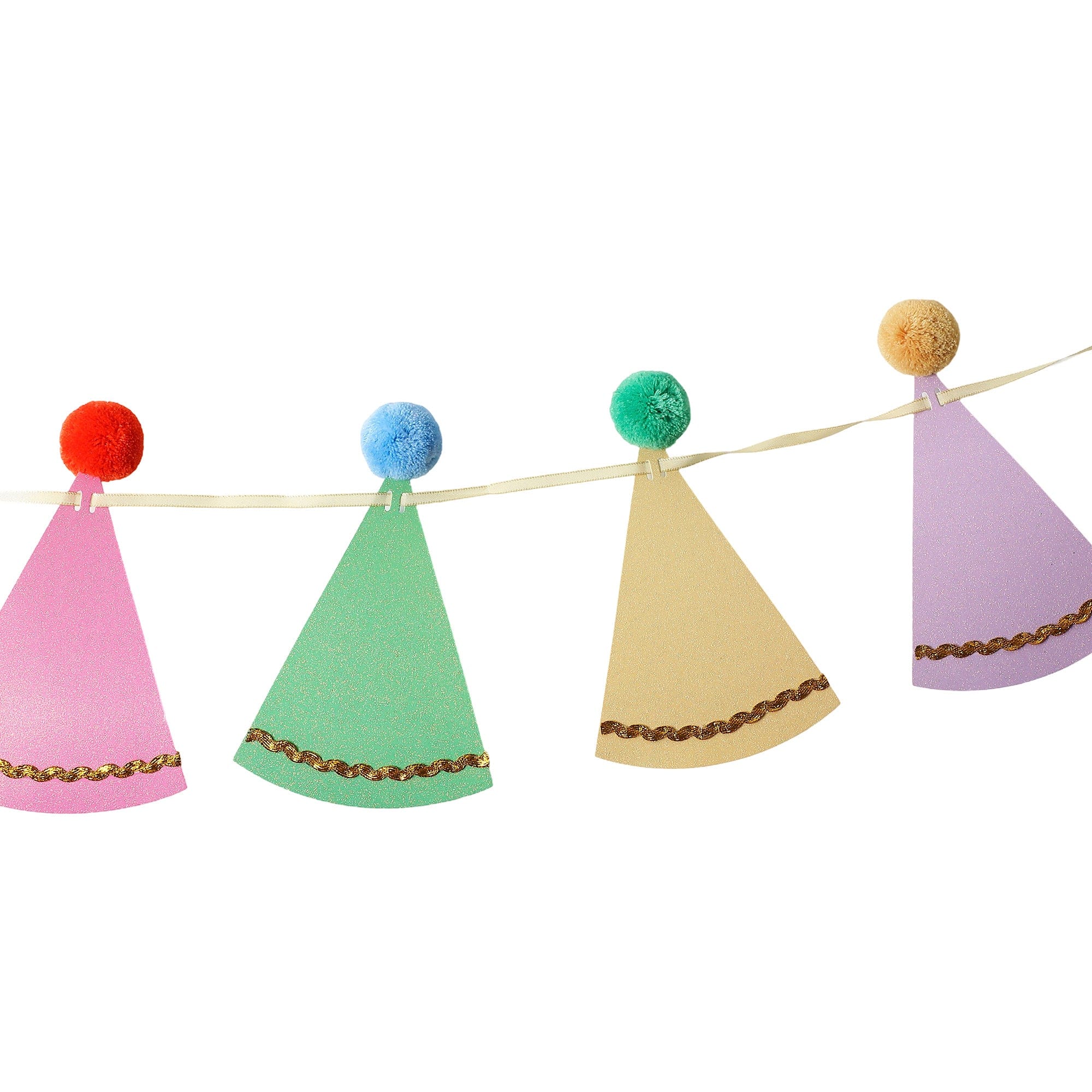 Pom Pom Party Hats Reusable Party Garland