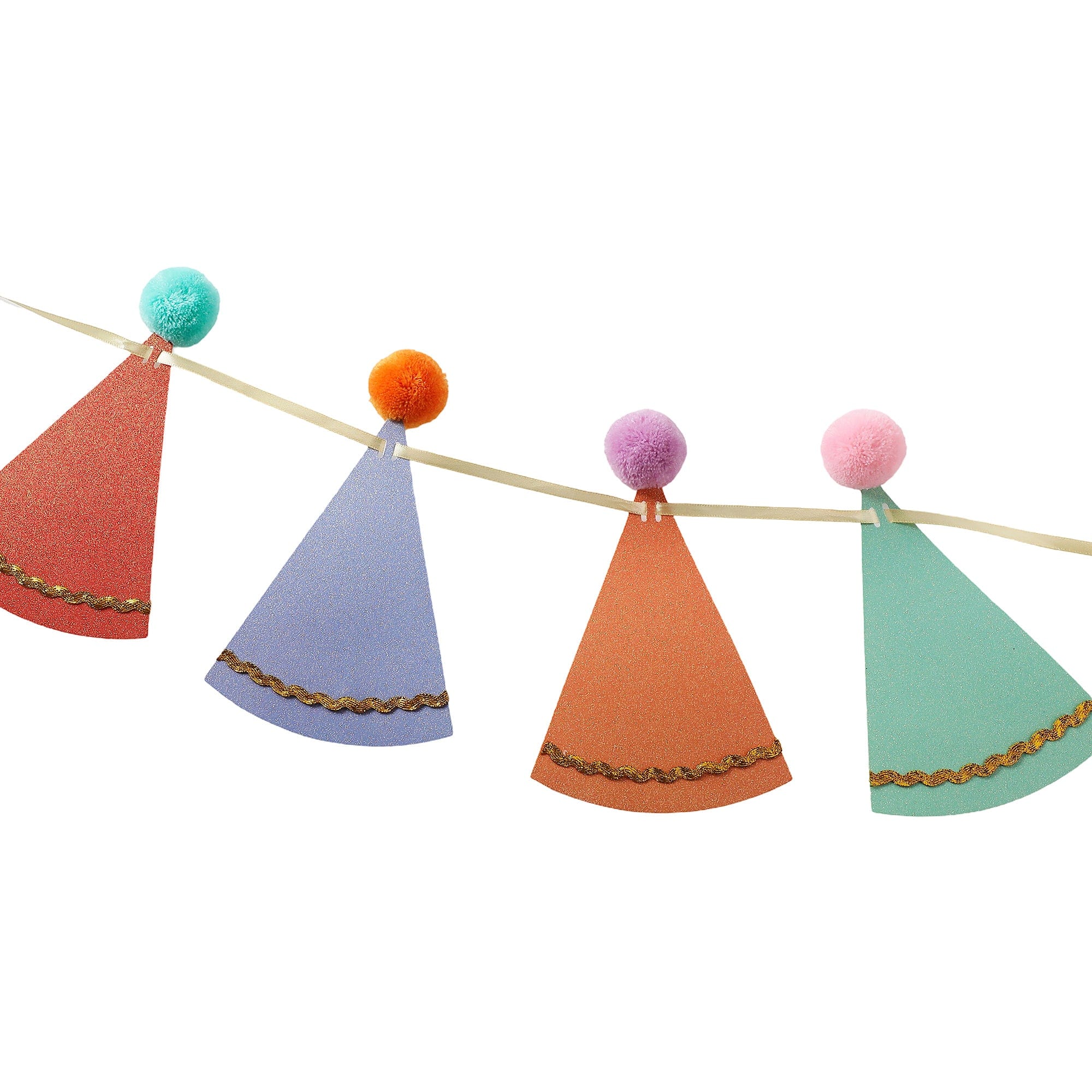 Pom Pom Party Hats Reusable Party Garland