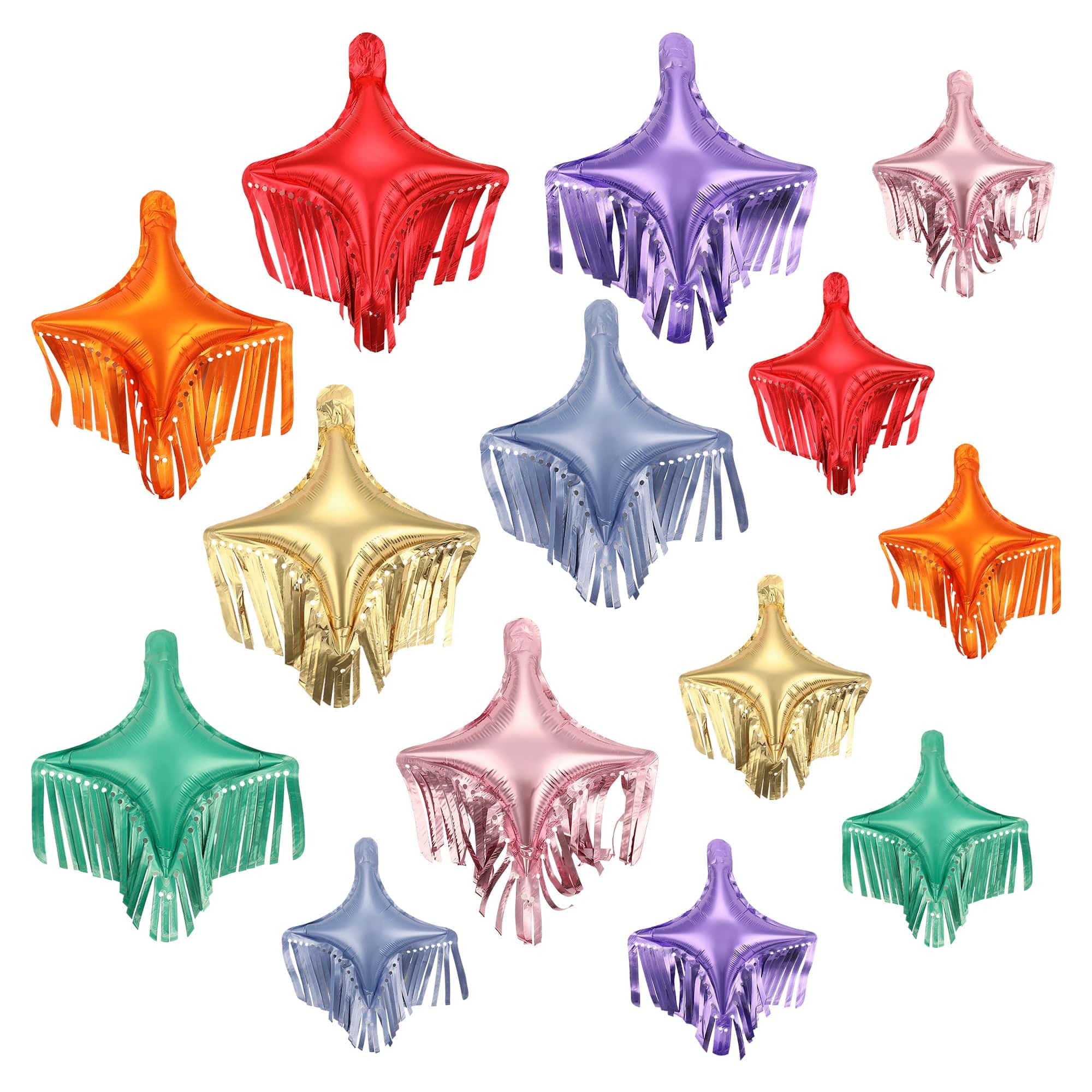 Rainbow Fringe Multicolor Balloon Pack