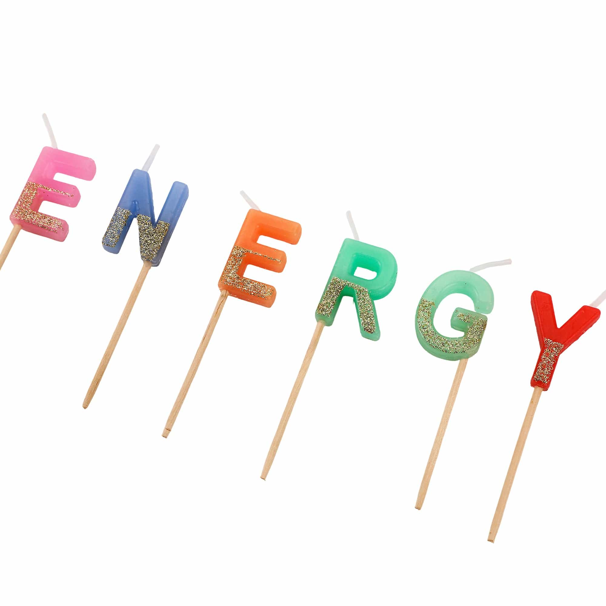 Big Birthday Energy Glitter Birthday Candle Set