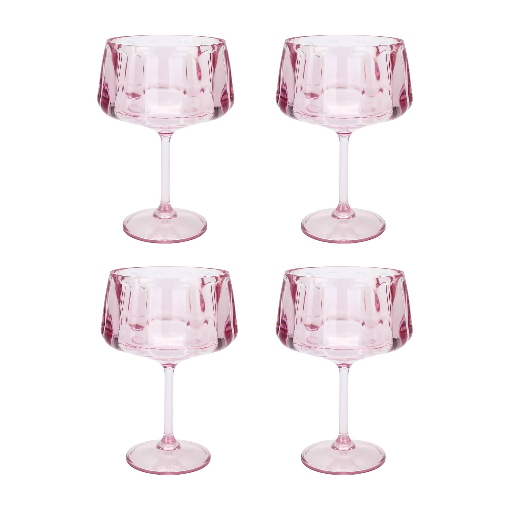 pretty wine glasses Pretty in Pink Reusable Coupe Glasses (set of 4) – Packed Party