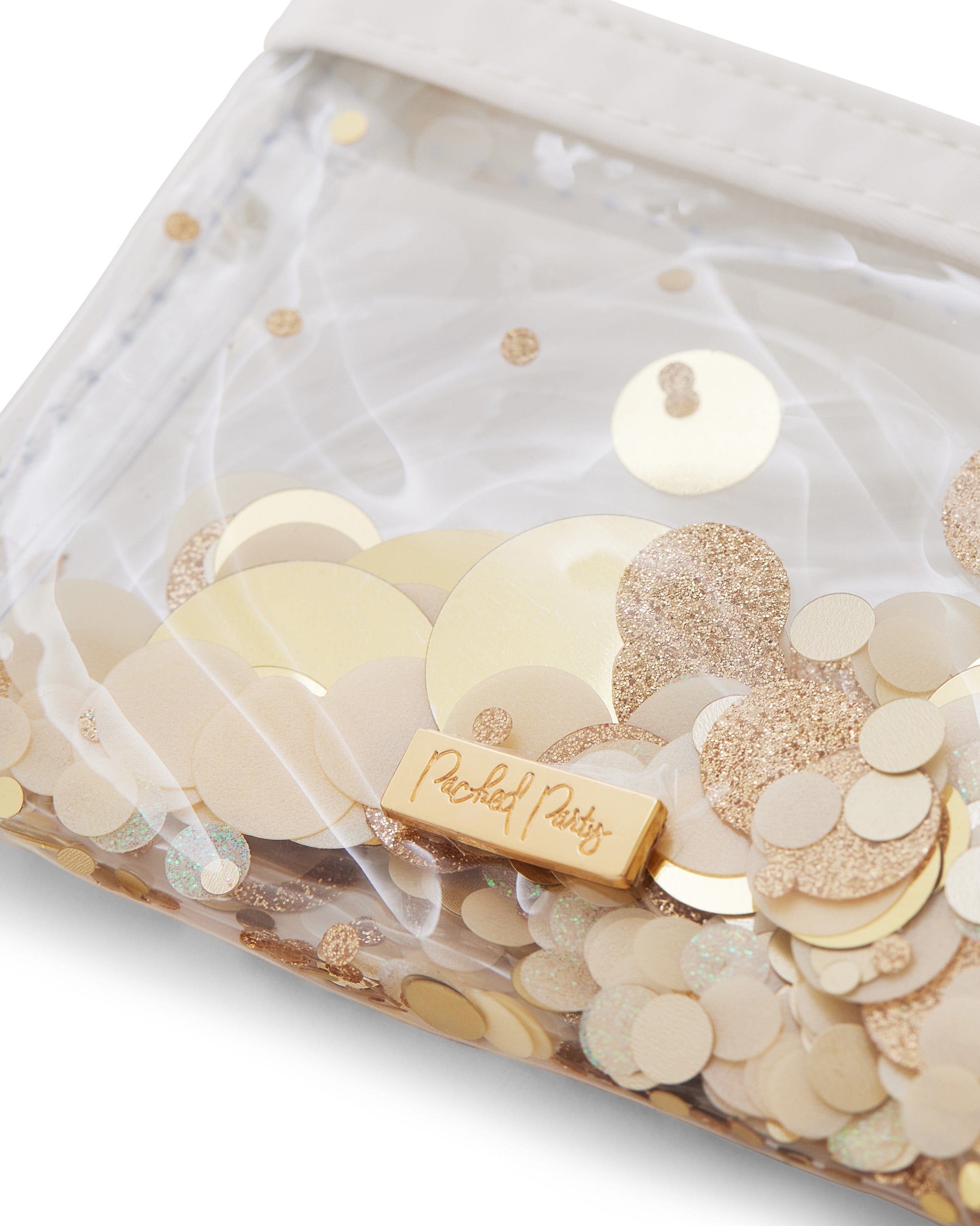 Gold Confetti Mini Wallet Keychain