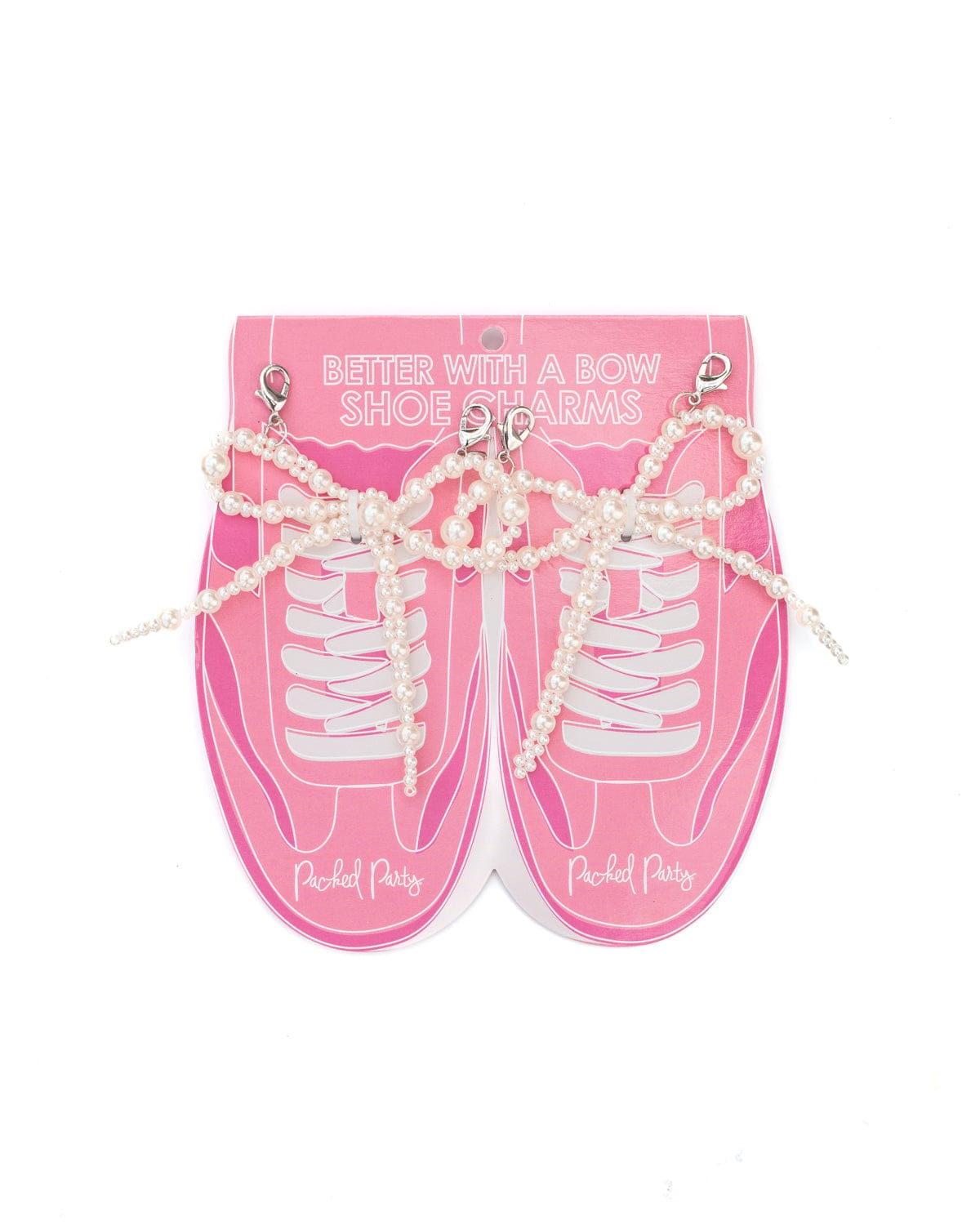 Better With A Bow White Pearl Shoe Charm Set