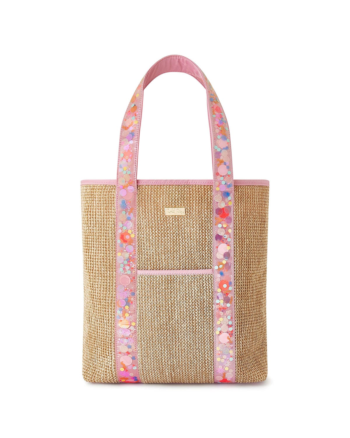 Ratan Woven Confetti Tote Bag