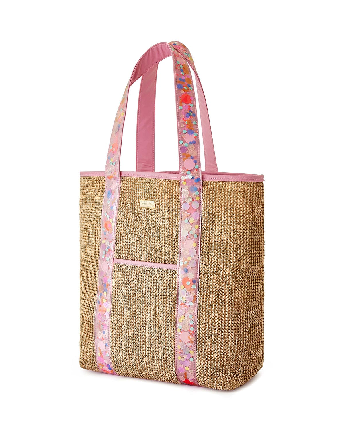 Ratan Woven Confetti Tote Bag