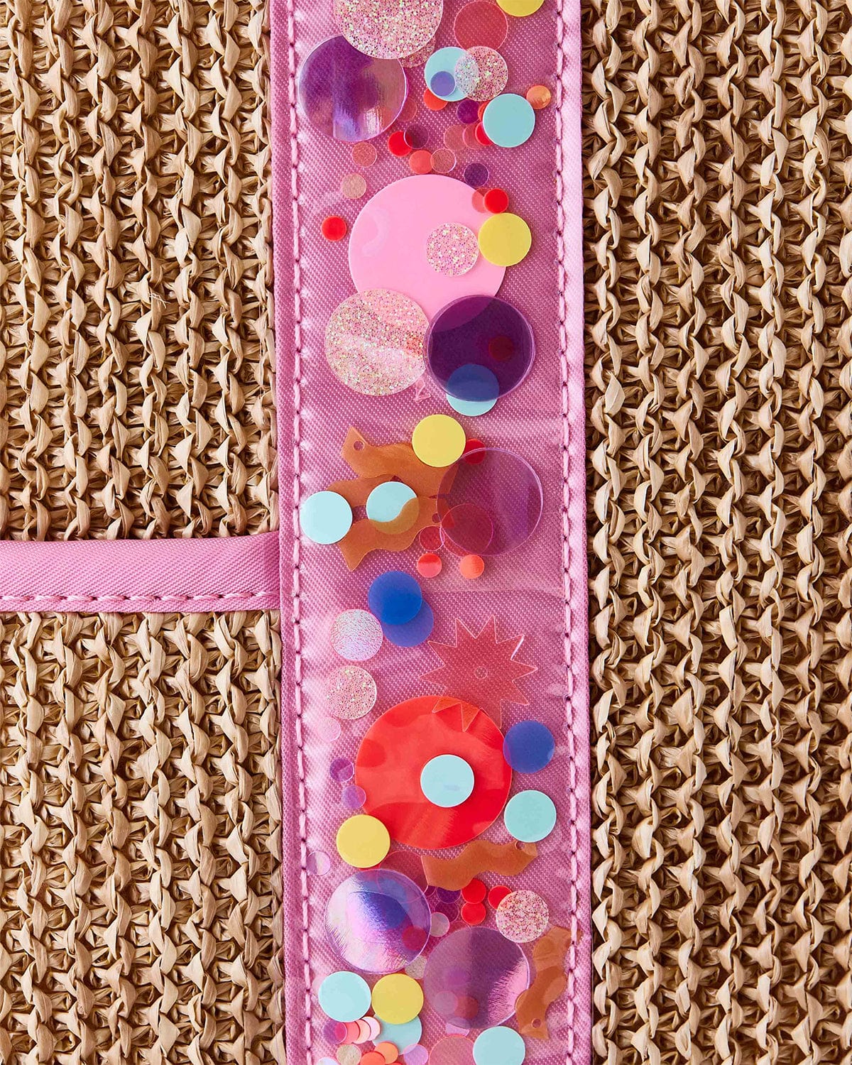 Ratan Woven Confetti Tote Bag