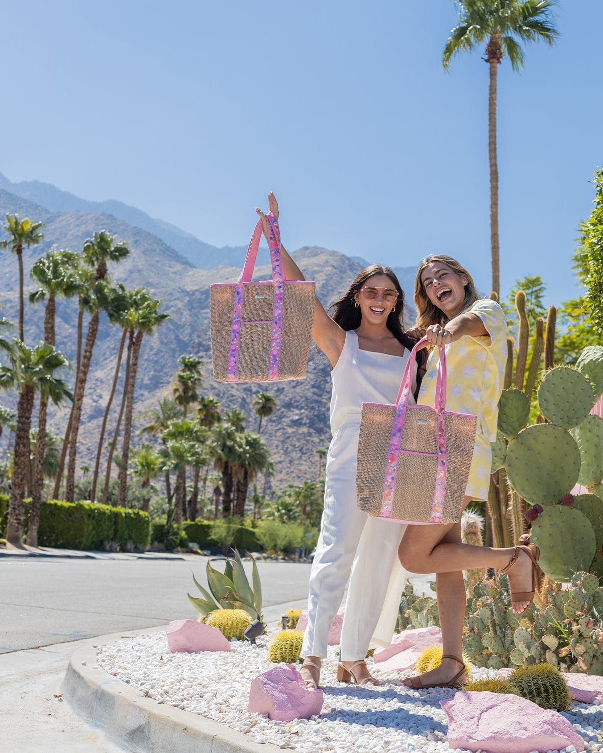 Ratan Woven Confetti Tote Bag