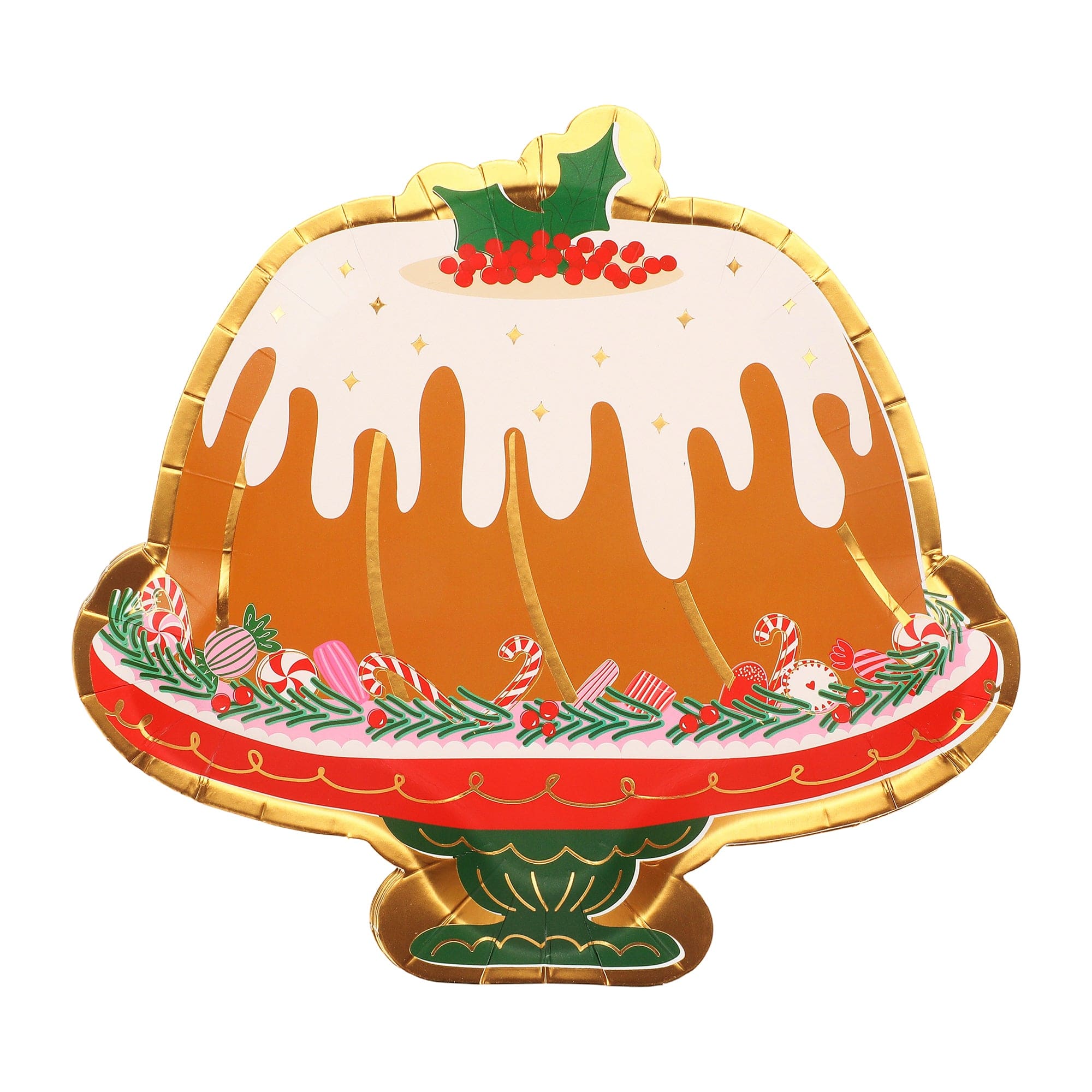 Holiday Bundt Cake Dessert Plates (10 count)