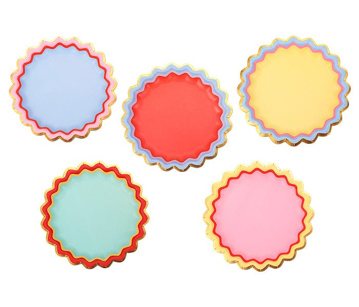 Rainbow Ric Rac Assorted Dessert Plates (10 count)