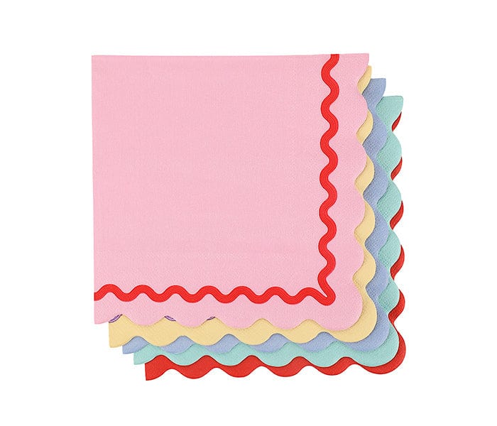 Rainbow Ric Rac Assorted Lunch Napkins (20 count)