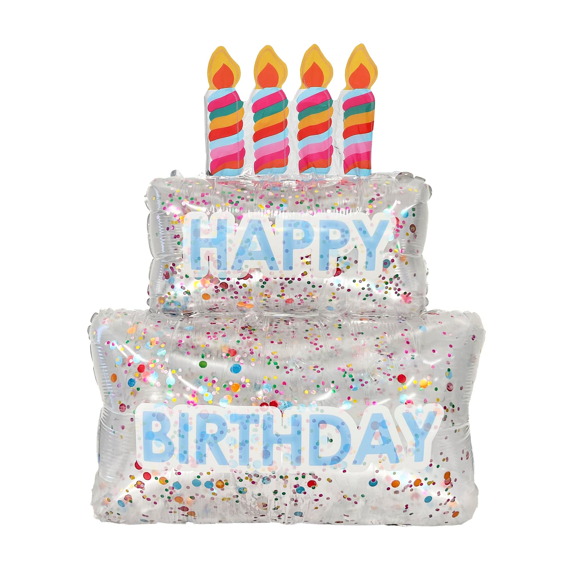 Confetti Filled Birthday Cake Balloons (Set of 2)