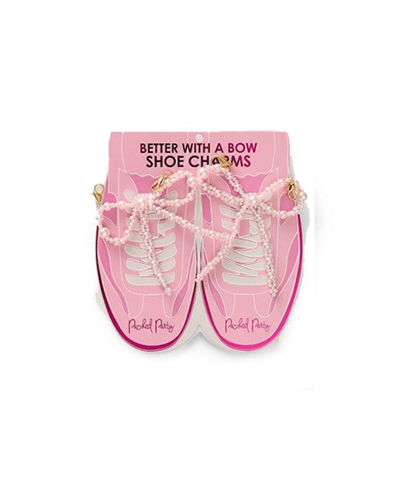 Shoe Charm Set - Pink Pearl Bows