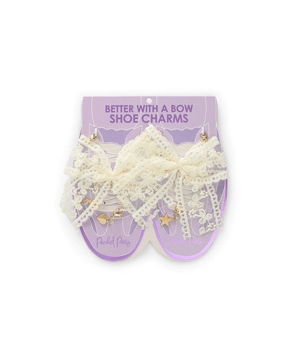 Shoe Charm Set - Lace Bows & Gold Charms