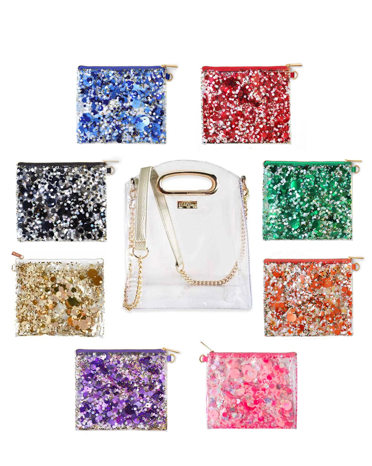 Confetti Everything Pouch & Stadium Bag Set
