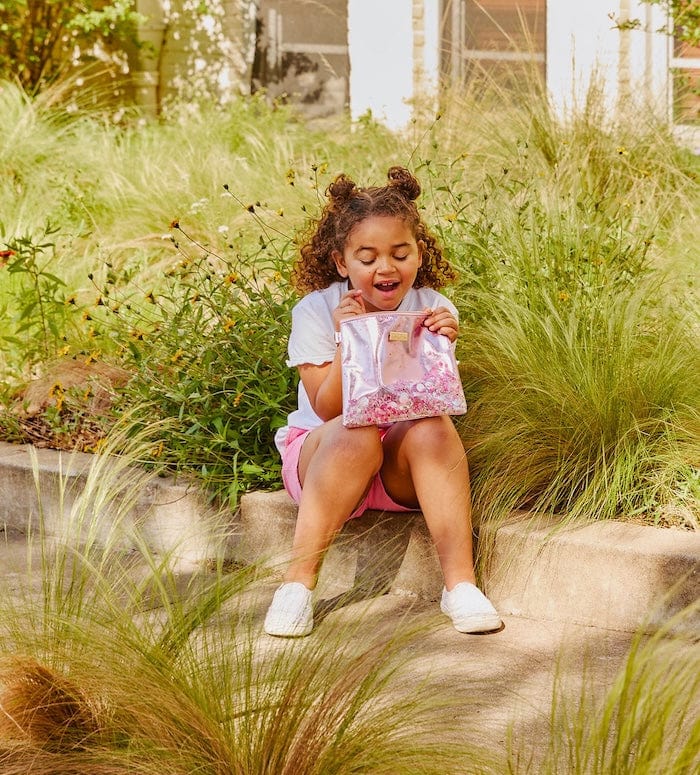 Pink Confetti Bows Backpack Bundle (Backpack, Lunchbox & Pouch)