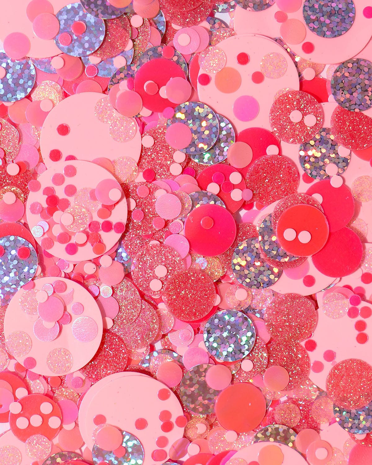 Pink Party Confetti Mini Wallet Keychain