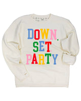 Down Set Party Corded Pullover in Cream