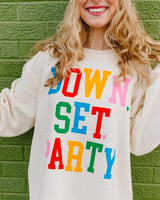 Down Set Party Corded Pullover in Cream