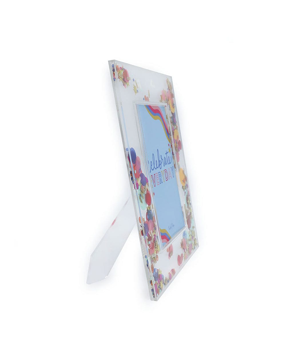 Cute college room decor clear acrylic frame with backing and adjustable stand 