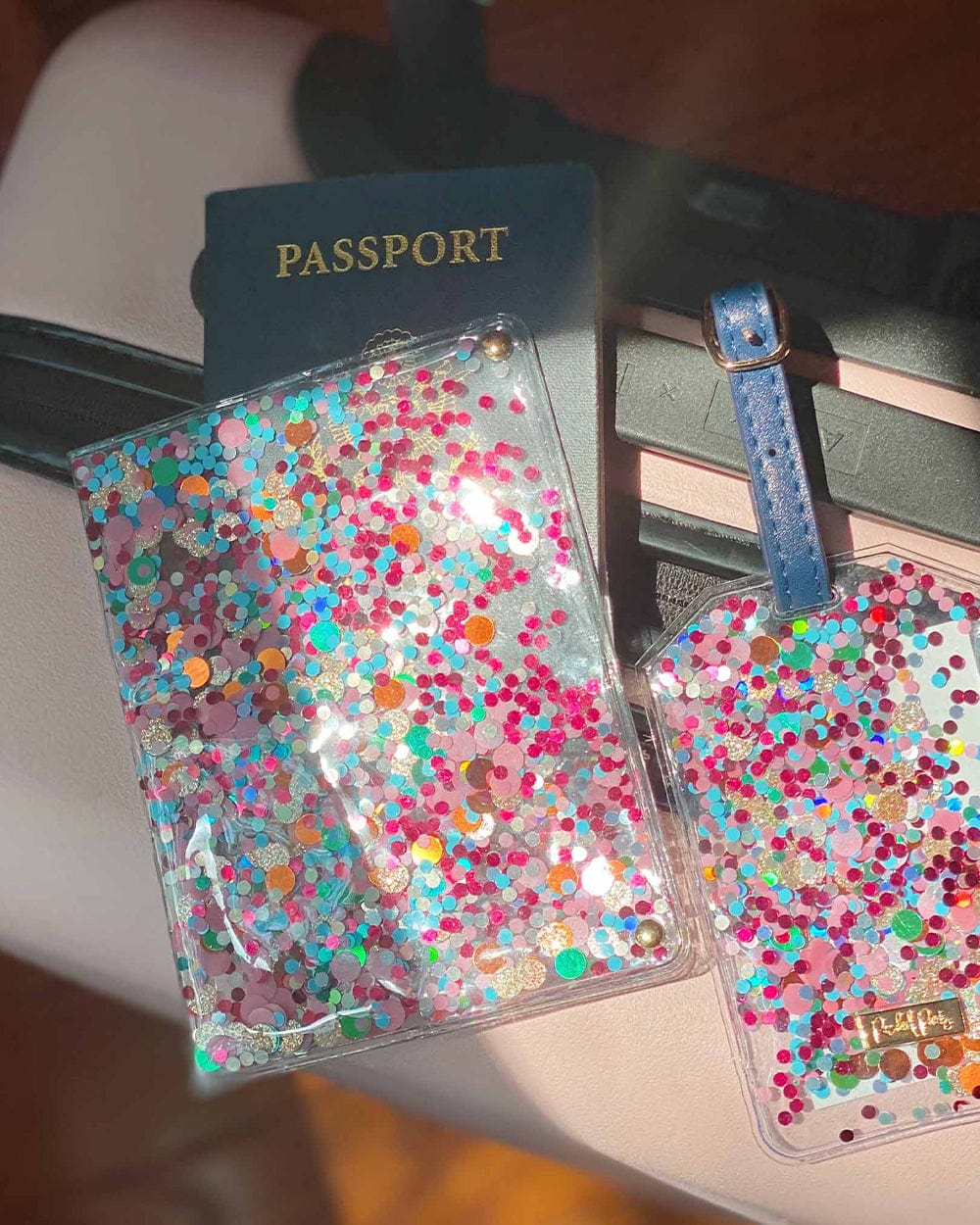 Essentials Confetti Passport and Vaccine Card Holder