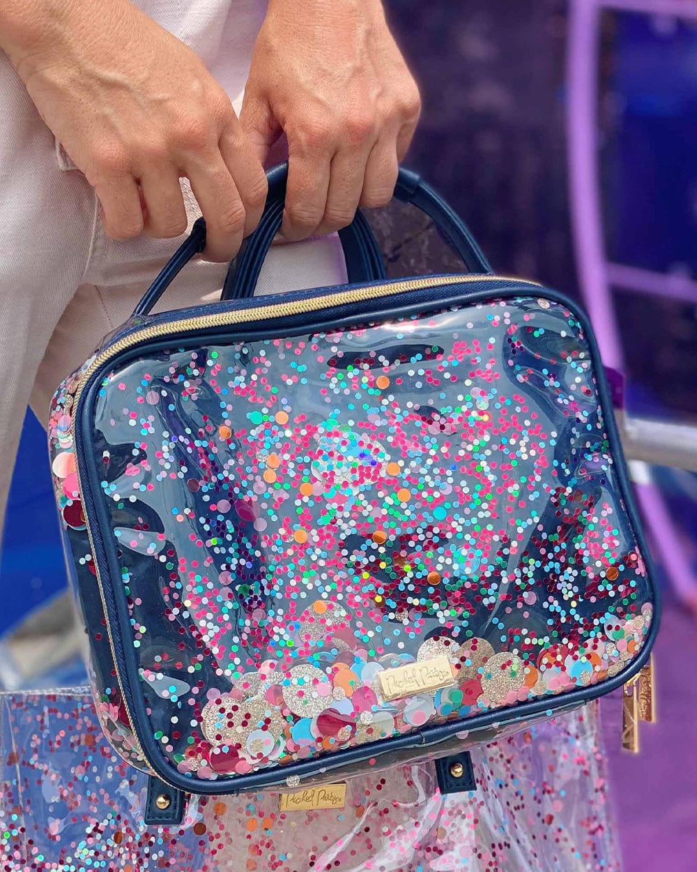 Essentials Confetti Back to Cool Clear Backpack and Lunchbox Bundle