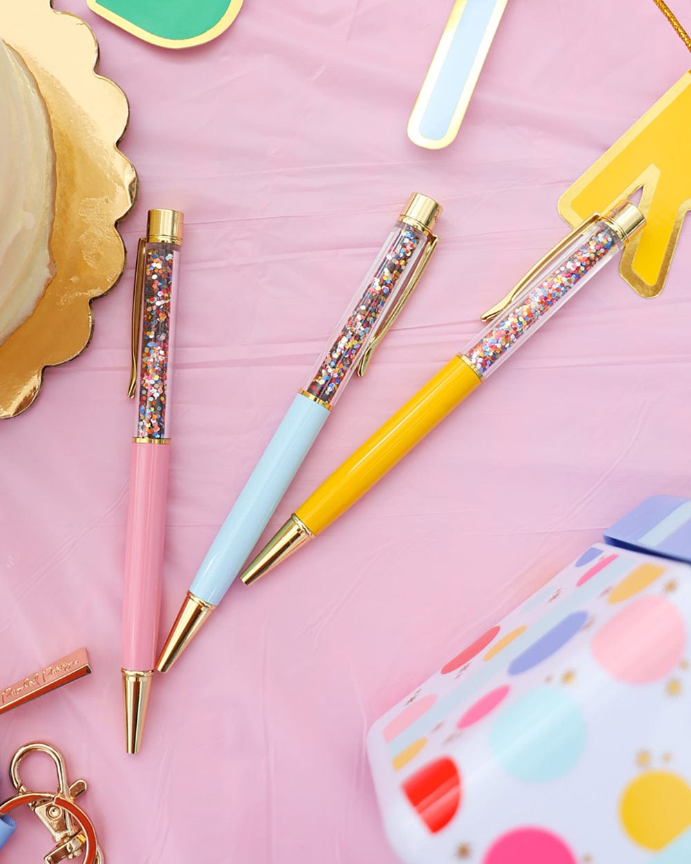 Confetti-Filled Ballpoint Pen Set