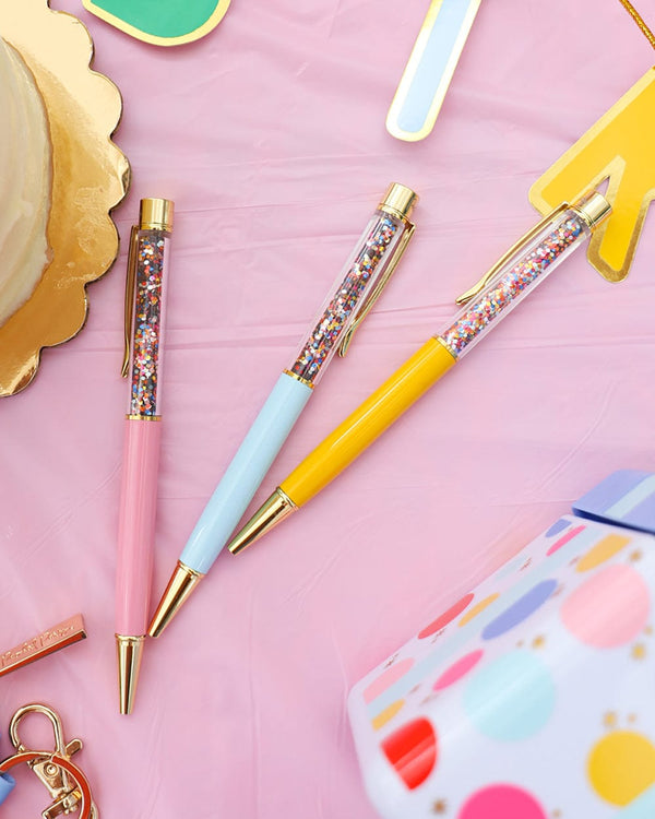 Confetti-Filled Ballpoint Pen Set