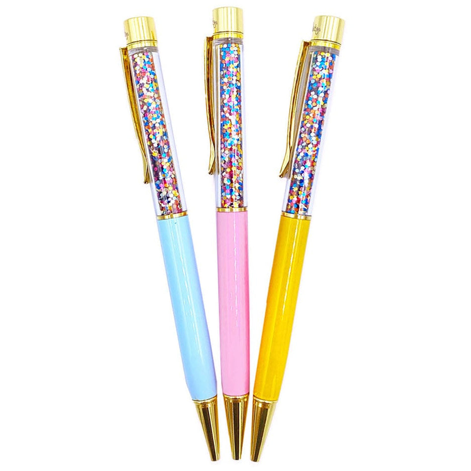 Confetti Filled Ballpoint Pen Set