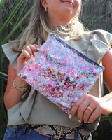 Essentials Confetti Matchy Matchy Clear Tote and Pouch Bundle